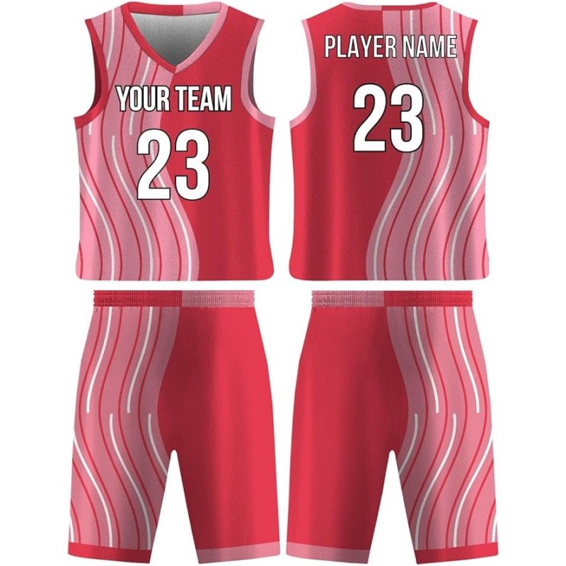 Custom Lines Basketball Jersey Personalized Reversible Set