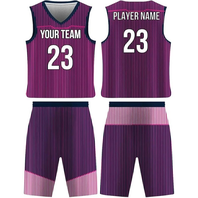 Custom Lines Basketball Jersey Personalized Reversible Set