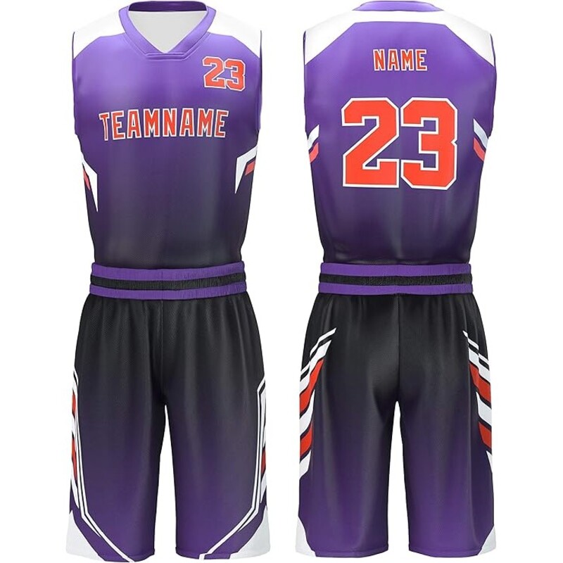 Fading Design Basketball Jersey Set Custom Team Style
