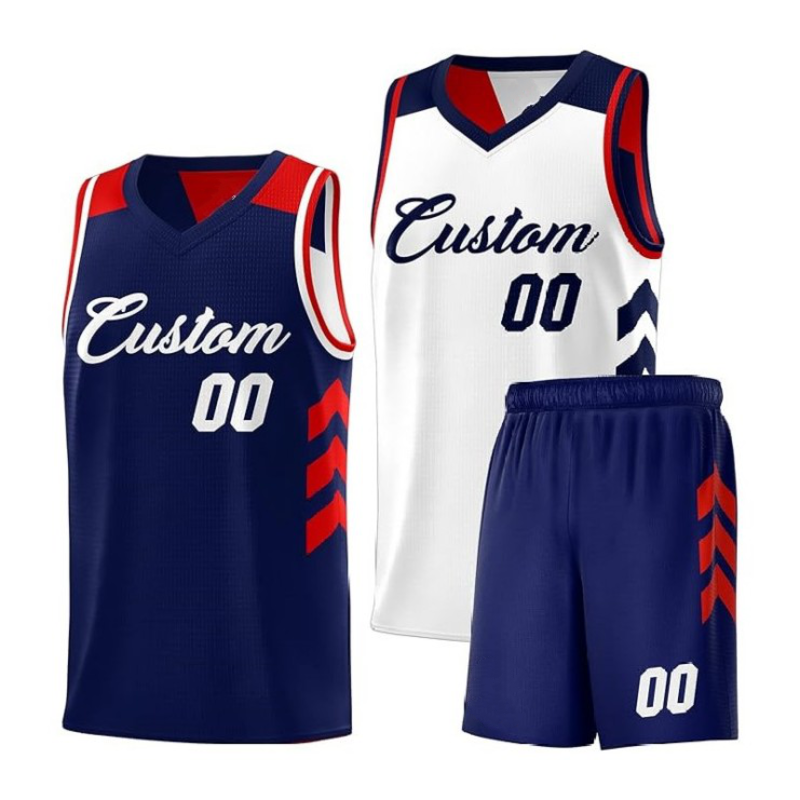 Reversible Basketball Jersey with Custom Player Name and Number