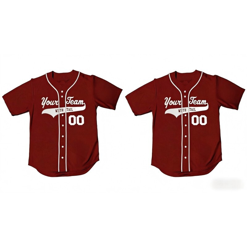 Baseball Jersey Two Pack Custom Maroon with White Trim