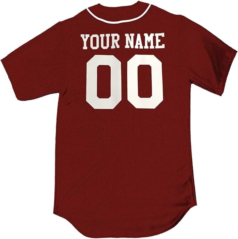 Baseball Jersey Two Pack Custom Maroon with White Trim