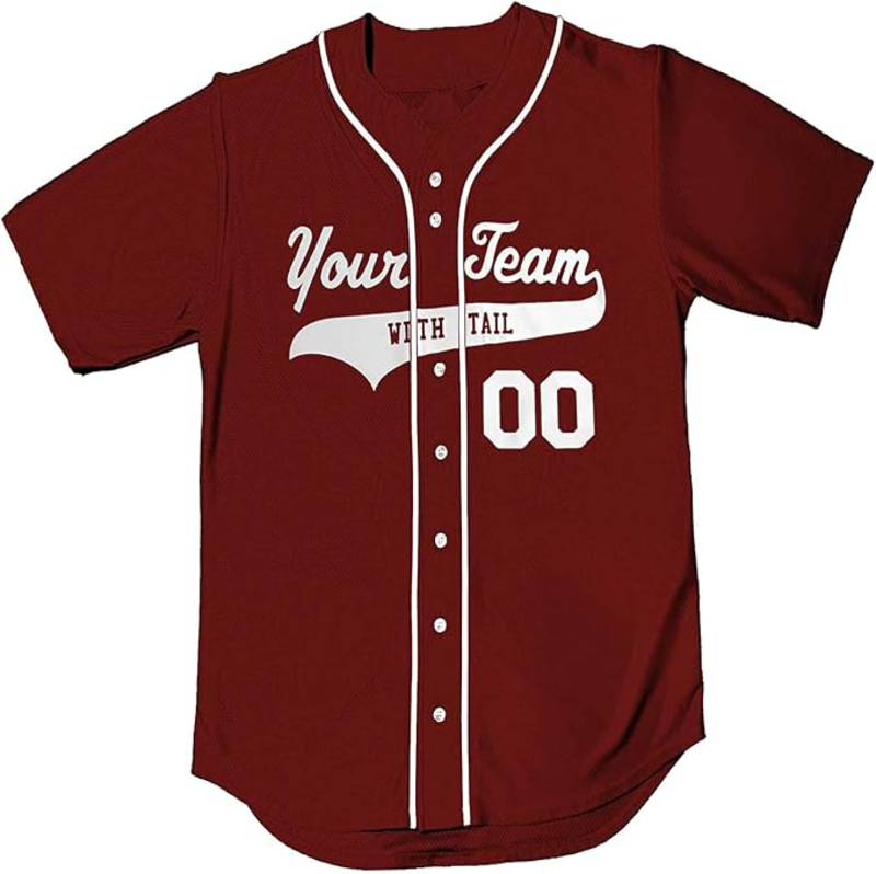 Baseball Jersey Two Pack Custom Maroon with White Trim