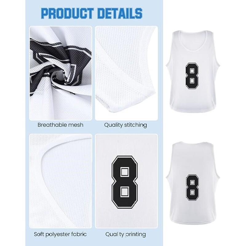 Mesh Scrimmage Vests Custom Numbered Team Jerseys Vest