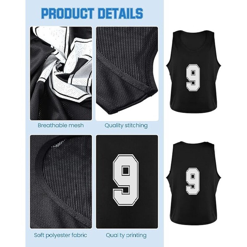 Mesh Scrimmage Vests Custom Numbered Team Jerseys Vest