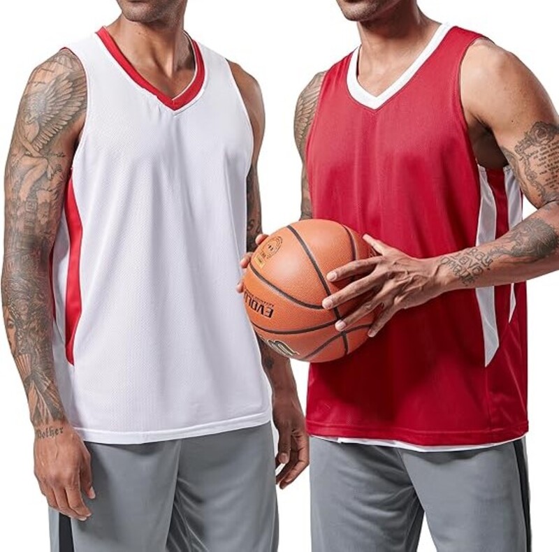 Reversible Basketball Jerseys Custom Breathable Mesh Tops