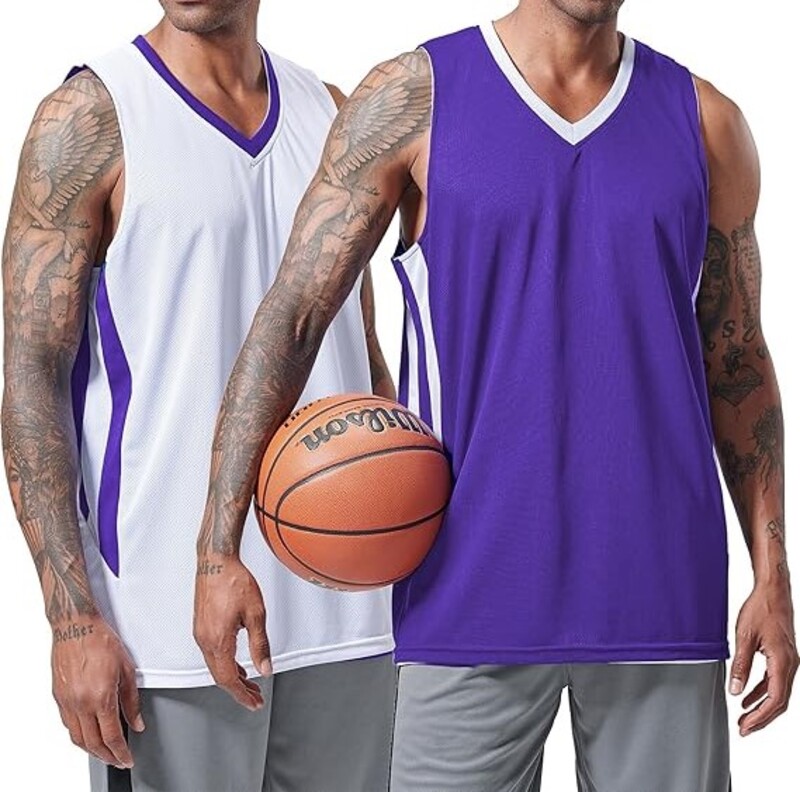 Reversible Basketball Jerseys Custom Sleeveless Mesh Shirts