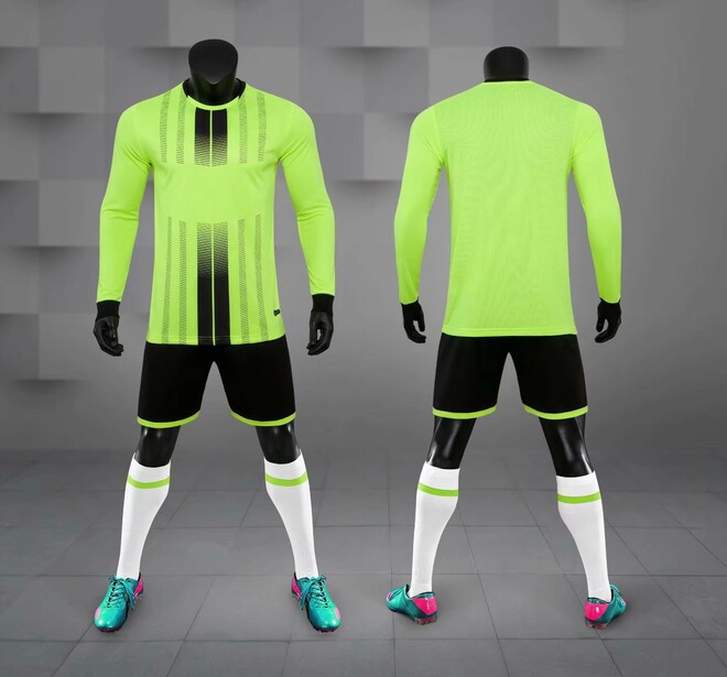 Long Sleeve Football Jerseys Set For Kid and Adult