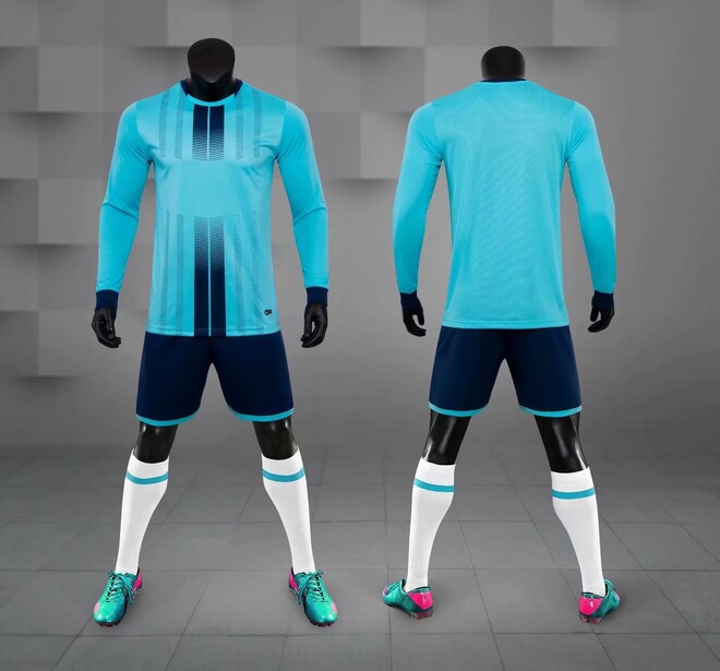 Long Sleeve Football Jerseys Set For Kid and Adult