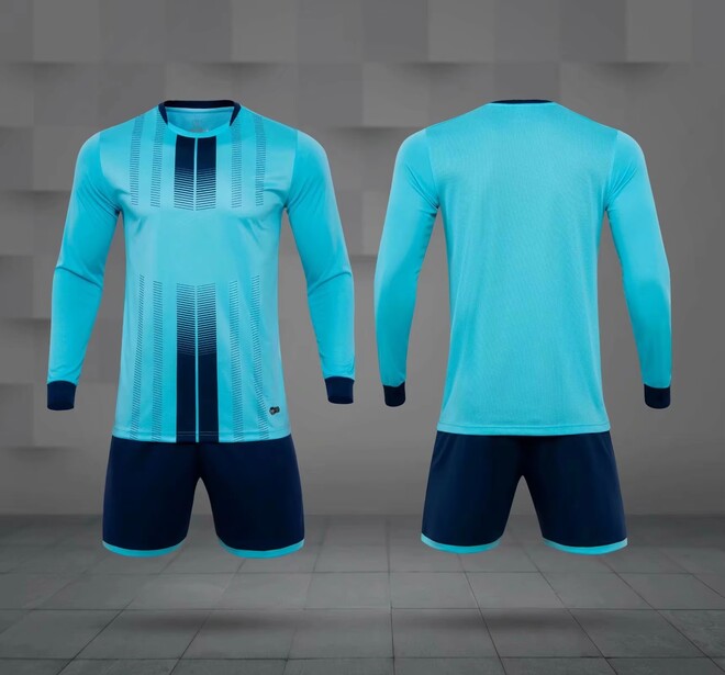 Long Sleeve Football Jerseys Set For Kid and Adult