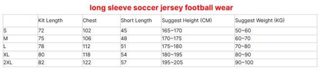 Long Sleeve Soccer Jersey for Men
