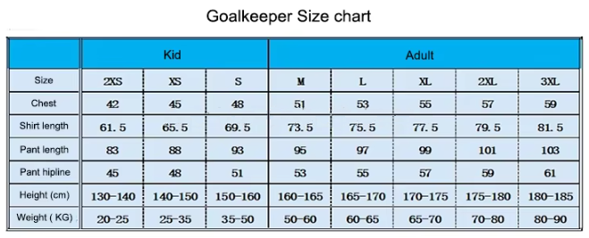 Long Sleeve Top Quality Sublimation Football Goalie Uniforms