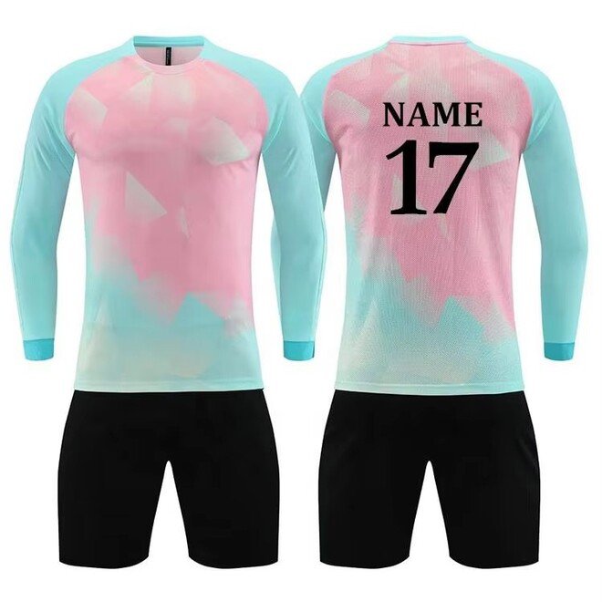 Automated Cutting Heat Transfer Printed Football Jersey Shorts Set