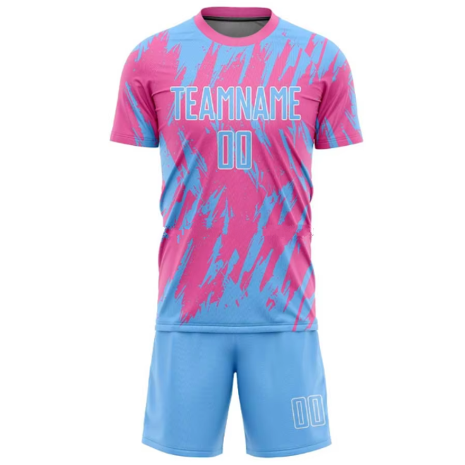 Professional Breathable Short Sleeve Soccer Uniforms