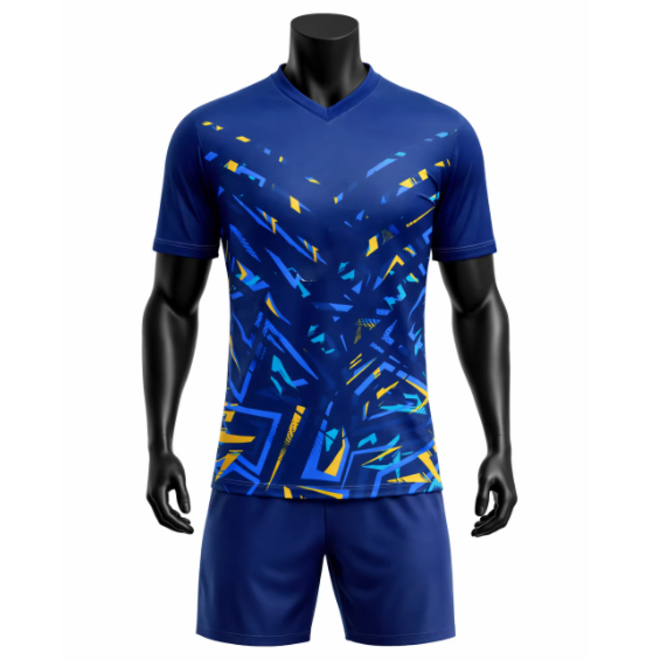 V Neck Short Sleeve Soccer Jerseys