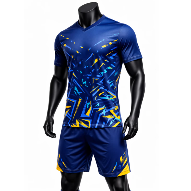 V Neck Short Sleeve Soccer Jerseys