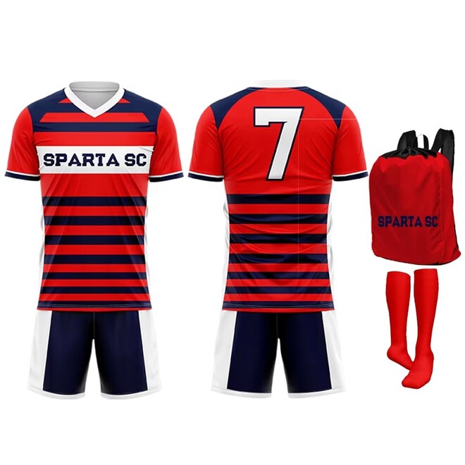 Mens Soccer Jersey Sock Sets with Bag Set