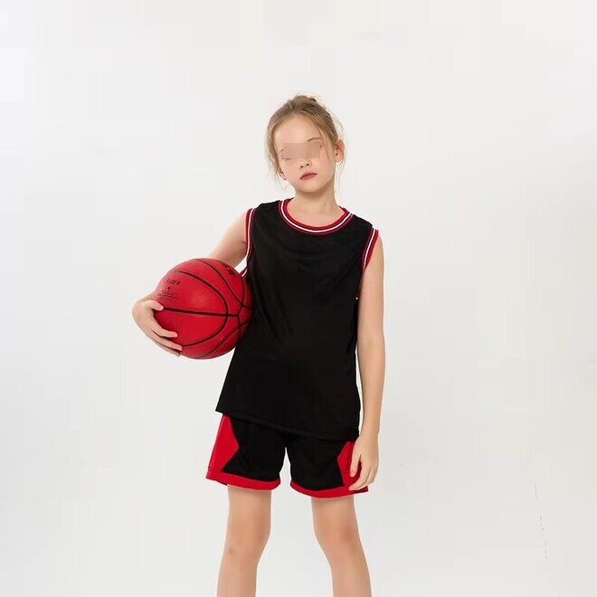 Sleeveless Teenager Basketball Training Jersey Set