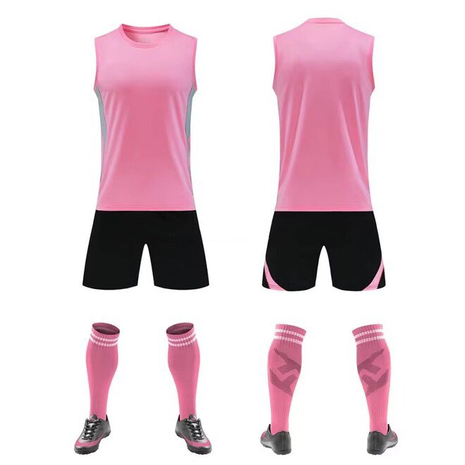 Solid Color Sleeveless Soccer Jersey Set