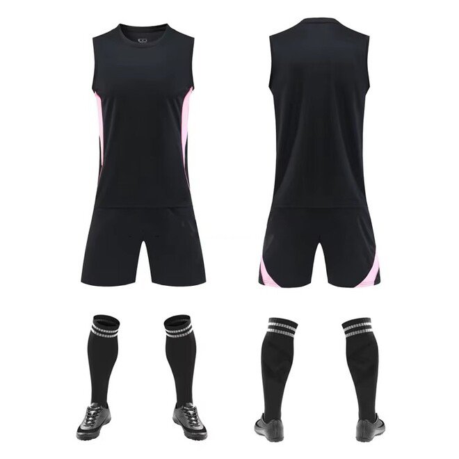 Solid Color Sleeveless Soccer Jersey Set