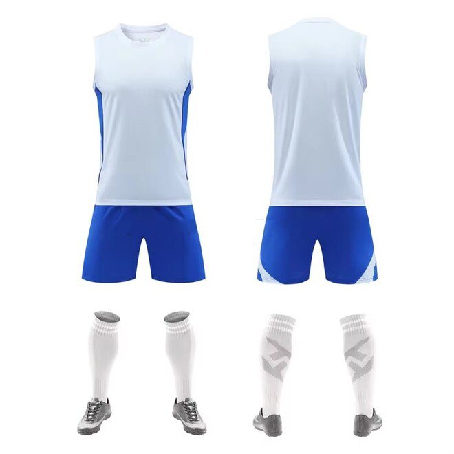 Solid Color Sleeveless Soccer Jersey Set