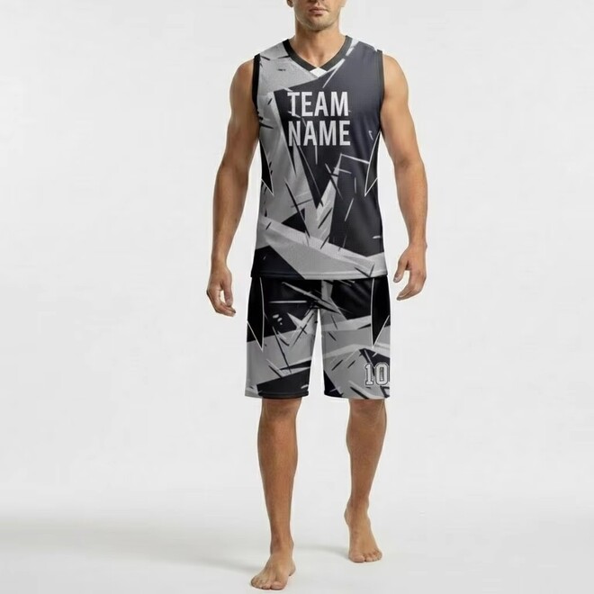Custom Reversible Breathable Quick Dry Sleeveless Basketball Jersey Set
