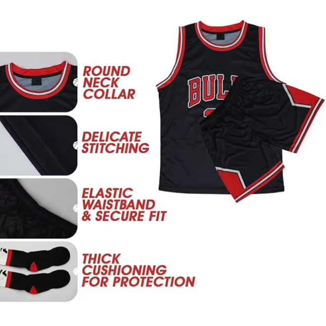 2 Piece Sleeveless Basketball Jersey Set
