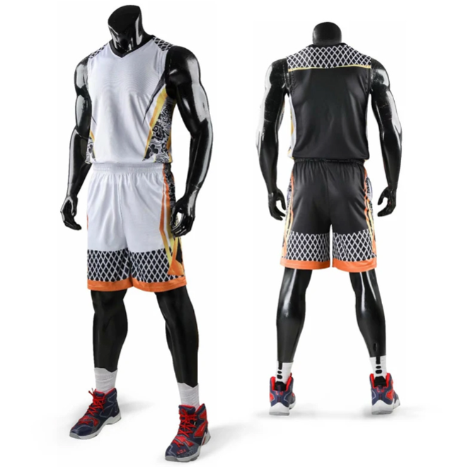 Mens Plus Size Sleeveless Basketball Jersey Set