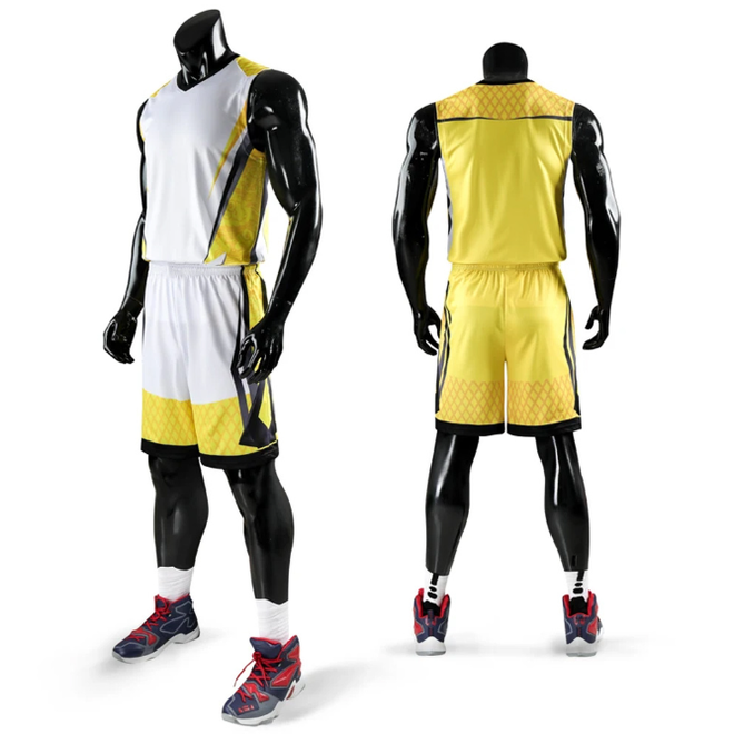 Mens Plus Size Sleeveless Basketball Jersey Set