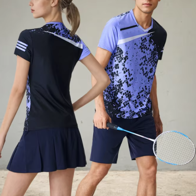 Couple Badminton T Shirts Shorts Jersey Sets