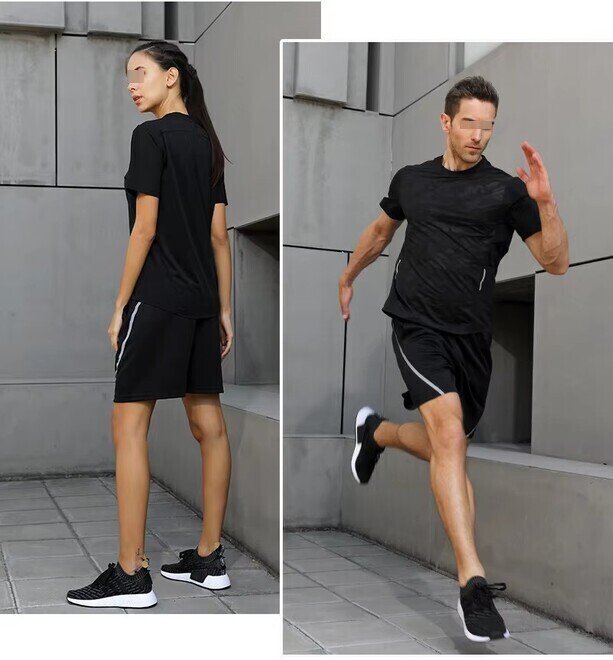 Short Sleeve Quick Dry Men Women and Kid Unisex Soccer Jersey Shorts Family Set