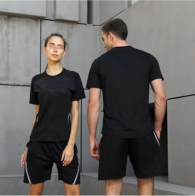 Short Sleeve Quick Dry Men Women and Kid Unisex Soccer Jersey Shorts Family Set