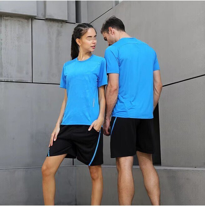 Short Sleeve Quick Dry Men Women and Kid Unisex Soccer Jersey Shorts Family Set