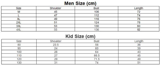 Long Sleeve Football Family Jersey Set for Men and Kid