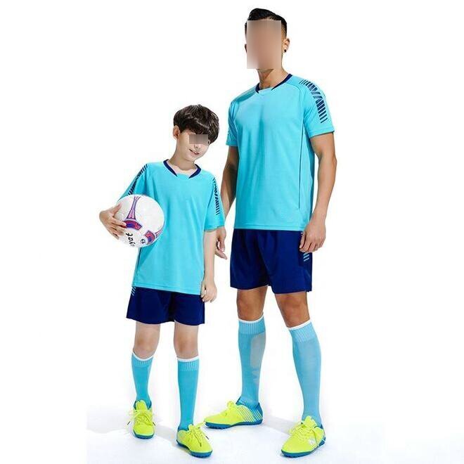 Quick Dry Football Sport T Shirt Family Sets for Adult and Kids