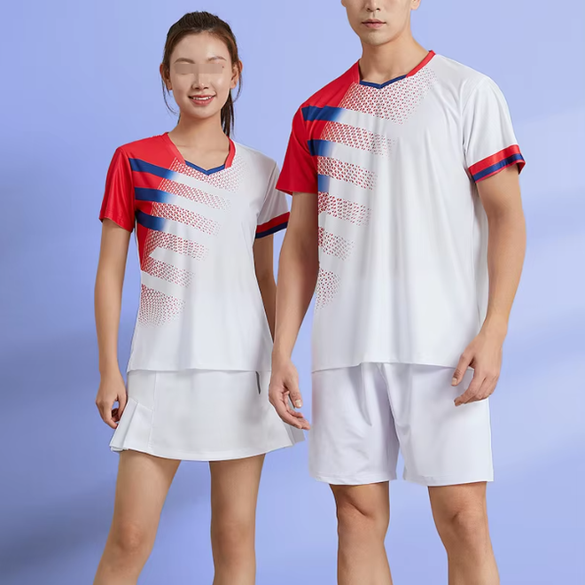 Tennis Suits with T Shirt and Shorts Skirt Couple Sets for Unisex Adult 