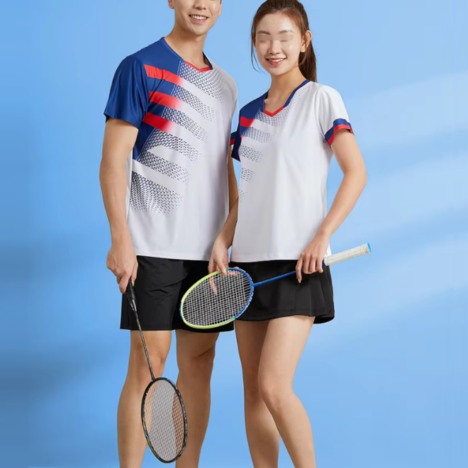 Tennis Suits with T Shirt and Shorts Skirt Couple Sets for Unisex Adult 